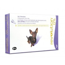 Revolution Cães 2,5 a 5 kg - 1 pipeta Revolution Cães 2,5 a 5 kg - 1 pipeta
